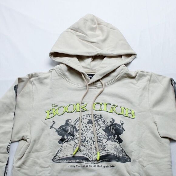 Sorry! Adult's The Sorry Boys The Book Club‎ Graphic Hoodie AR8 Beige 2XL NWT - Picture 2 of 8